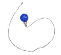 Alipis Crystal Blue Cracked Grain Ball Pull Chain Pendant Fan Lamp Accessory with Connector, Comfortable Touch and Light Refraction, for Ceiling Lights and Party Decor