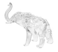 Alipis Crystal Elephant Figurine Desktop Ornament Cute Sculpture for Home Office Decor Compact Craftsmanship Gift for Friends and Lovers