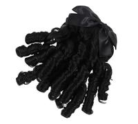 Alipis Curly Ponytail Hairpiece Wig, Long Retro Extension, Natural Black, Princess Style, Cosplay and Performance Hair Accessory for Women