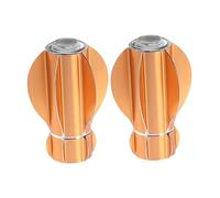 Alipis Curtain Rod End Star Fruit Finials 28mm Diameter Bright Gold Window Pole Caps 2pcs Set Decorative Drapery Rod Hardware for Home and Office Random Style