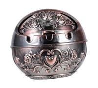Alipis Cute Ashtray with Lid Small round Copper Portable Ashtray Featuring Impact Resistant Trendy Design for Living Room and Home Use or Stylish Decorative Ash Tray