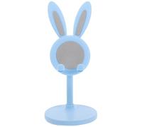 Alipis Cute Blue Bunny Phone Stand for Desk Adjustable and Extendable Plastic Mobile Phone and Tablet Holder Easy to Use for Watching Videos and Video Calls
