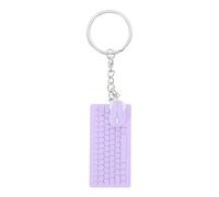 Alipis Cute Miniature Keyboard and Mouse Keychain Set for Boys and, Purple Tiny Tech Backpack Charm, Creative Cartoon Key Ring for School Bags
