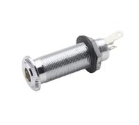 Alipis Cylinder Electric Guitar Jack Silver Metal Long Barrel Output Socket for Bass and Electric Guitar Instrument Input Compatible Mono and Stereo