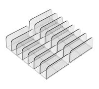 Alipis Desktop Makeup Organizer 2pcs Small Semi- Gray Eyeshadow Palette Holder with Seven Compartments Cosmetic Storage Box for Girls Vanity Case