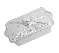Alipis Disposable Aluminum Foil Pan with Lid Lightweight Multi-function Food Foil Pot for Baking Bbq Camping Food Storage and Heating Square Shape for Outdoor Picnic and Roasting