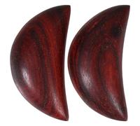 Alipis Divination Cup Wooden Gua Cup Set 1 Pair for Tarot Astrology Sacred Ceremony Guidance Sandalwood Finish Portable Ritual Use