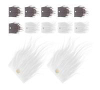 Alipis DIY Gnome Beard and Nose Set 24Pcs with Pre-Cut Deep Gray and White Plush Fabric Beards, 1.5Cm Wooden Craft Balls, 18X9Cm Scandinavian Tomte Nisse Christmas Craft Kit for Farmhouse