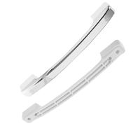 Alipis Door Handle for Refrigerator Universal Plastic Door Handle for Refrigerator and Freezer, Abs Material, Silver Finish, 230 mm Inner Hole Distance, Sturdy Material, Home and