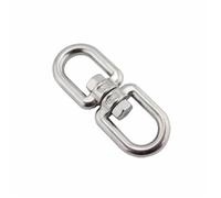 Alipis Double Ended Rotating Swivel Eye Hoist Ring 2Pcs Stainless Steel 5Cm Bolts Eye for Indoor and Outdoor Hanging Plant Pots