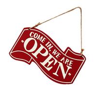 Alipis Double-sided Wooden Business Door Sign with Rope Open Closed Hanging Plaque for Shop Barbershop Decor Lightweight and Wall Art for Storefront Display