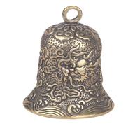 Alipis Dragon Pattern Bell Pendant Mini Brass Hanging Vintage Bell Charm Ornament for Crafting Jewelry Making