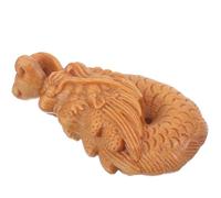 Alipis Dragon Pendant Car Hanging Decor Car Keychain Ornament for Men The Elderly Retro Style Orange Wood Wear-resistant Easy to Carry