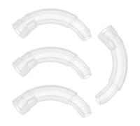 Alipis Earhook Adapter for Earmolds Hearing Aid Replacement Parts 4Pcs Plastic Ear Mould Hook Connector Suitable for Old and New Behind-The-Ear Hearing Devices