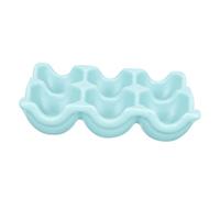 Alipis Egg Slots Holder Tray Porcelain 6-grid Ceramic with for Refrigerator Storage and Kitchen Organisation and Baking Use