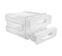 Alipis Egg Storage Container for Refrigerator Plastic Reusable Egg Holders Sliding Carton Drawer Stackable Tray Organizer for Kitchen and Picnic Use