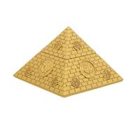 Alipis Egyptian Mini Pyramid Sculpture with Anubis Figurine 9cm - Ancient Egyptian Architecture Model for Desktop and Office Decor, Miniature Wisdom Pyramid for Festival and Craft