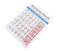 Alipis Electric Bass Chord Chart Poster for Beginners, Practice Tool on Coated Paper Assorted Colours, Learning Aid for Guitar Beginners to Master Chords and Music Theory