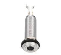 Alipis Electric Bass Stereo Jack Input Plug Socket Copper Replacement Part for Acoustic Guitar and Bass, High Sensitivity, Easy to Install Silver Guitar Jack for Musical Instrument