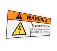 Alipis Electrical Shock Warning Sign Self Adhesive Electrical Safety Label for Qualified Personnel High Visibility Sticker for Factories Schools Hospitals