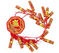 Alipis Electronic Firecrackers, Chinese Simulation LED Firecrackers Hanging Spring Festival Supplies, Firecrackers for Diwali for Family Traditional Spring Festival New Year Decoration, Red