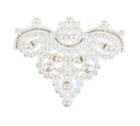 Alipis Elegant White Pearl Shoe Decoration Charm for Formal Occasions and Party Use, Lightweight Plastic and Cloth Material, Easy to Carry and Store, Simple and Fashionable Design for DIY