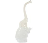 Alipis Elephant Shaped Bowl Brush and Holder Cleaning Supply with Ceramic Holder Non-slip Handle Comfortable Grip Plastic Nylon for Hotel and Office Bathroom Accessories