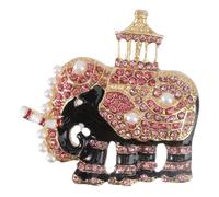 Alipis Elephant Shaped Brooch Rhinestone Alloy Pin Multi-purpose Clothing Accessory Suitable for Party Celebrations and Costume Decoration
