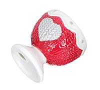 Alipis Embossed Ceramic Egg Holder Cups Heart Design Flat Stable Base Soft and Hard Boiled Egg Cups Breakfast Table Mini Decor Easy to Clean Home Gift Set