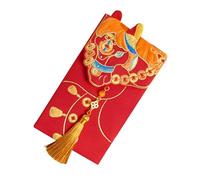 Alipis Embroidered Horse Red Envelopes Handmade Brocade Lunar Year Lucky Money Packets for Tet and Wedding Gifting Vibrant High-relief Chinese Hong Bao with Traditional Prosperity Motifs
