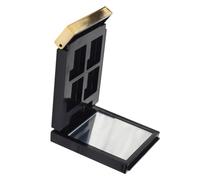 Alipis Empty Makeup Palette 4 Grids Eyeshadow Storage Box with Mirror and Protective Flip Cover, Lightweight Plastic Square Case for Daily Use and Special Occasions