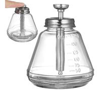 Alipis Empty Push Pump Dispenser 180ml Glass Bottle with Metal Core for Nail Polish Nail Art Clear Visibility Leak-proof