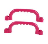 Alipis Ergonomic Non-Slip Playground Safety Handles Pink Plastic Climbing Frame Hand Grips Fit for Outdoor Backyard Playsets and Treehouse Accessories