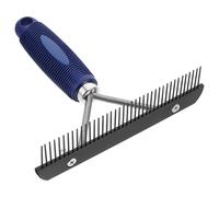 Alipis Ergonomic Stainless Steel and Plastic Horse Rake Brush for Grooming and Deshedding Horses and Dogs, Versatile Mane and Tail Comb Suitable for Pet Hair Care and Cleaning