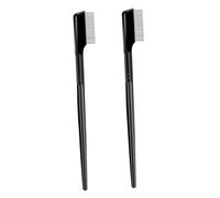Alipis Eyelash Shaping Comb Eyebrow Eyelash Comb 2Pcs Dense Teeth Stainless Steel and Plastic with Non-Skid Handle for Precise Makeup Application and Lash Definition