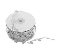 Alipis Fabric Ribbon Artificial Vines Leaf Ribbon Featuring Unique Design and Artistic Touch Silver Color for Event Planning and Home Wreaths