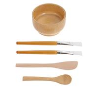 Alipis Facial Mask Mixing Bowl Set with Spatula and Brush Synthetic Material DIY Stirring Bowl for Professional Beauty Salon Use and Personal Home Use Flexible Tools