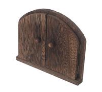 Alipis Fairy Door Outlet Cover Wooden Electrical Socket Protector with No Drilling Installation, Double Opening Door Shape, Rustic Decorative Style for Nursery and Playroom Safety