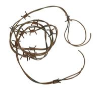 Alipis Fake Rusted Barbed Wire Plastic Chain Halloween Decoration Prop Sturdy Horror Decor for Scary Cowboy Cosplay and Haunted House Party Ornaments