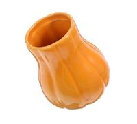 Alipis Farmhouse Ceramic Pumpkin Utensil Crock for Kitchen Countertop Rustic Autumn Cooking Utensil Organizer and Decorative Flower Pot Porcelain Holder for Halloween Thanksgiving Decor