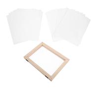 Alipis Fast Replacement Wooden Paper Making Frame Kit with Mesh Screens and Liners Stable Double Mold Deckle for DIY Handmade Paper Dried Flower Crafts Efficient Papermaking Workshops and
