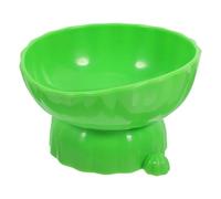Alipis Feeding Bowl Pet Food Bowl with Tilted Design Cat and Dog Elevated Green Abs Plastic Preventing Overfeeding for Convenient Feeding