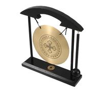 Alipis Feng Shui Vajra Brass Gong with Stand and Rammer Traditional Chinese Decor for Home Office Tabletop Ornament Brings Luck Prosperity and Elegance