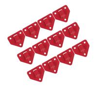 Alipis Fire Extinguisher Wall Mount Brackets 12Pcs Triangular Iron Hooks Powder Coated Red for Home Office Commercial Use