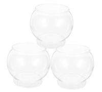 Alipis Fish Tank Round Fish Tank Round s Plastic Globe Flower Vase, Aquarium Small Fish Breeding Box Hydroponics Plant Holder, 3Pcs Fish Bowl Home