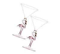 Alipis Flamingo Wine Glasses 2pcs Unbreakable Pineapple Whiskey Cups for Bars and Restaurants 200ml Cocktail Glassware