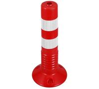 Alipis Flexible Plastic Parking Barrier with High-Visibility Reflective Strip Shock-Absorbing Driveway Safety Bollard for Traffic Delineation and Construction Event Protection Easy Quick