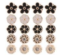 Alipis Flower Lapel Pins Flower Brooch Button 20Pcs Detachable Adjustable Anti-Displacement Fasteners for Women Sweet Floral Breastpin DIY Craft Dress Decor Sewing Supplies