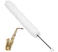Alipis Flute Cleaning Brush with Ergonomic Handle Cotton and Twisted Wire Swab Cleaner for Woodwind Musical Instruments Lightweight Practical Tool for Precise Interior Maintenance White