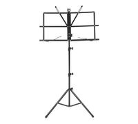 Alipis Foldable Black Iron Music Stand with Tripod Base, Multi-functional Portable Music Score and Manuscript Reading Stand Suitable for Home Use and Display
